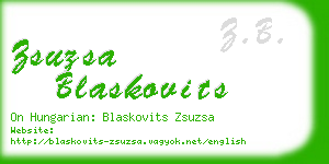 zsuzsa blaskovits business card